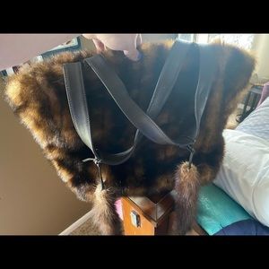 Large Terry Lewis fur purse